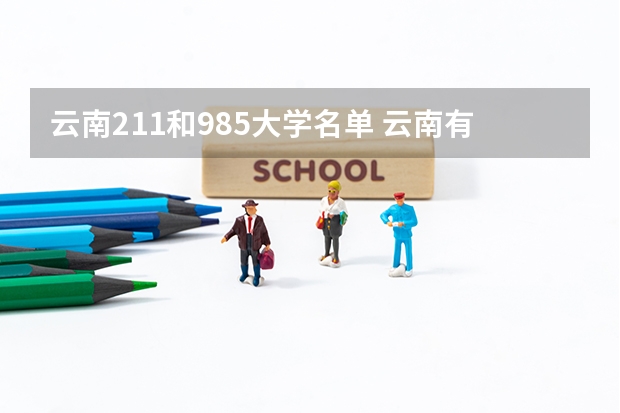 云南211和985大学名单 云南有几所211和985