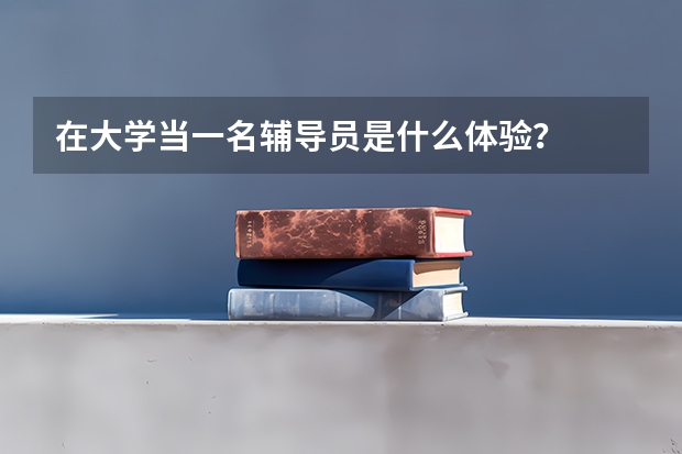 在大学当一名辅导员是什么体验？