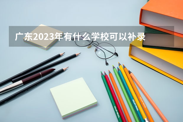 广东2023年有什么学校可以补录