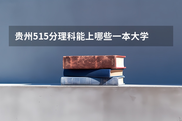 贵州515分理科能上哪些一本大学