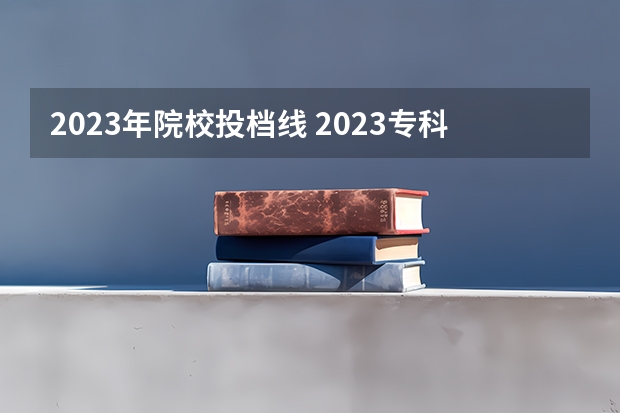 2023年院校投档线 2023专科院校投档线