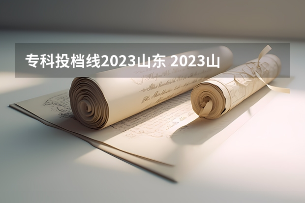 专科投档线2023山东 2023山东最低投档线