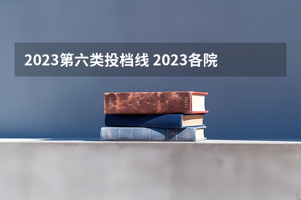 2023第六类投档线 2023各院校投档分数线 多少分能上