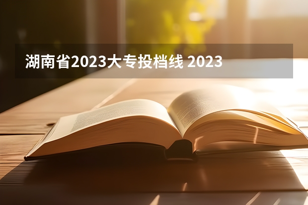 湖南省2023大专投档线 2023年湖南省大专分数线