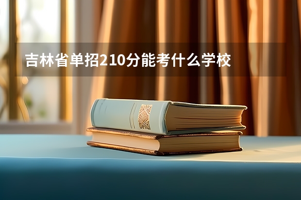 吉林省单招210分能考什么学校