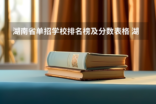 湖南省单招学校排名榜及分数表格 湖南单招录取分数线