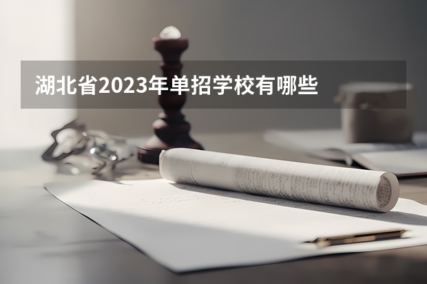 湖北省2023年单招学校有哪些