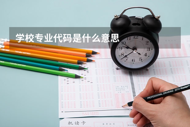 学校专业代码是什么意思