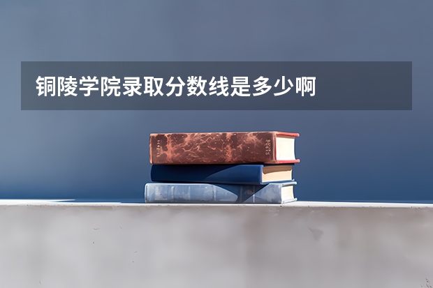 铜陵学院录取分数线是多少啊