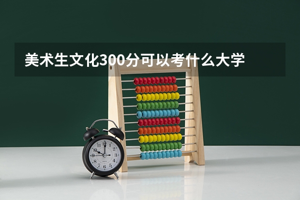 美术生文化300分可以考什么大学